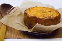 Каша гурьевская, запеченная в тыкве