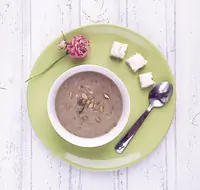 Крем-суп из баклажанов с лимонным соком