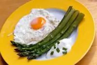 Запеченные яйца со спаржей
