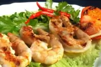 Шашлык из тигровых креветок