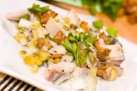 Салат грибной с сельдью