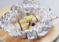 Норвежская семга с капустой и беконом