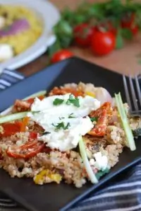 Салат из печеных овощей и феты