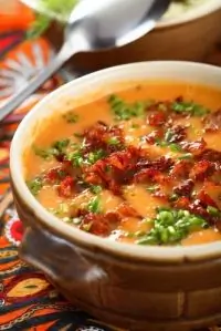 Суп из тыквы баттернат и бекона