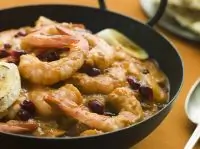 Тайский карри с креветками и грибами