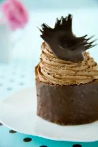 Шоколадное бланманже с соусом капучино