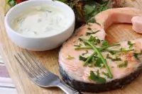 Атлантический лосось с укропным майонезом