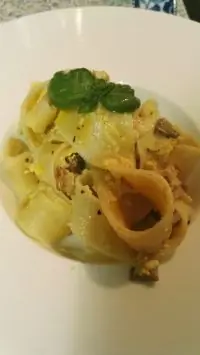 Карбонара с феттучини