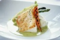 Запеченое филе морской щуки с сырным пюре