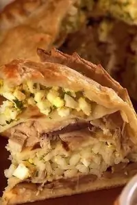 Курник из кефирного теста