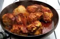 Жареная маринованная курица по японски