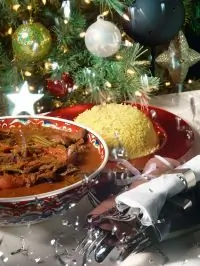 Кореш из зеленой фасоли, говядины и помидоров