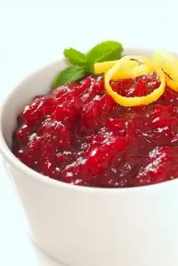 Клюквенный соус с грейпфрутом и мятой