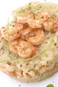 Ризотто с креветками и белым вином