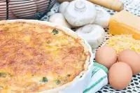 Киш с грибами и сыром фонтина