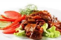 Миш-маш из помидоров с грибами