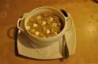 Крем-суп из шампиньонов на курином бульоне