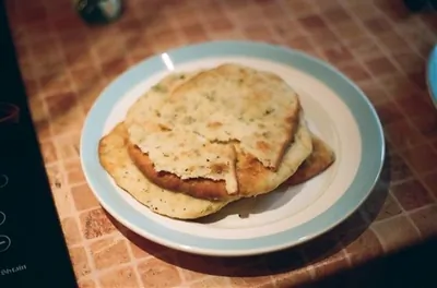 Лепешки с кинзой