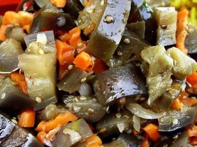 Салат из баклажанов с перцем и тмином