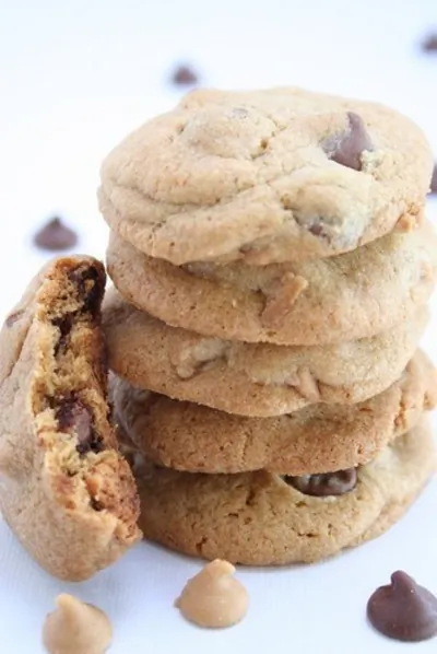 Сливочно-арахисовое печенье с ирисками