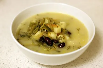 Рассольник с фасолью по украински