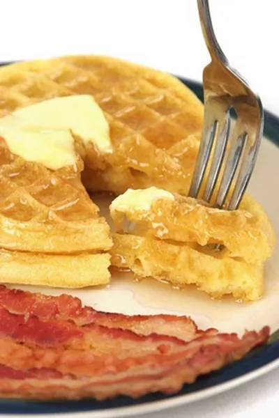 Бельгийские вафли с беконом