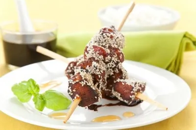 Куриные шашлыки в кунжуте