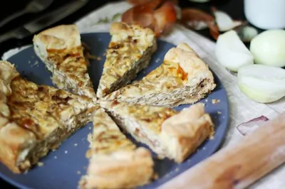 Луковый пирог по русски