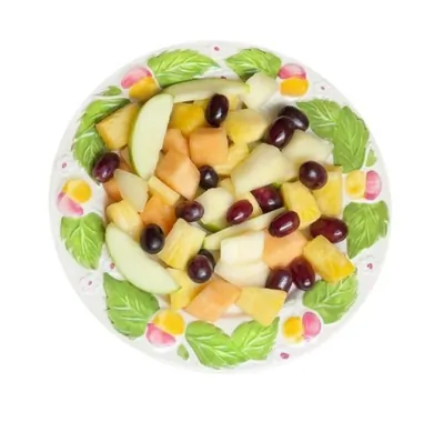 Салат из яблок, груш и дыни с ликером