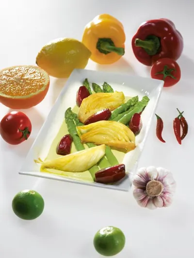 Спаржа со свеклой и фенхелем