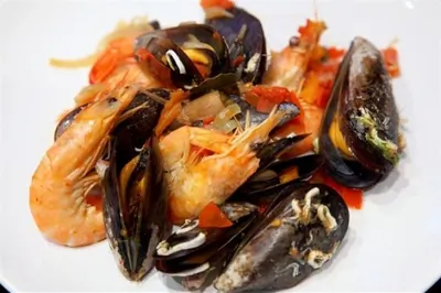 Мидии маринаро с лангустинами