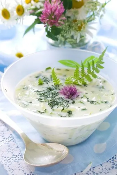 Соус из огурцов с зеленью и чесноком дзадзики