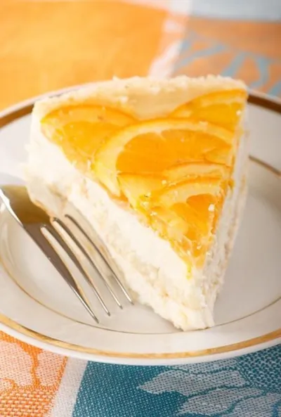 Быстрый творожно-апельсиновый пирог