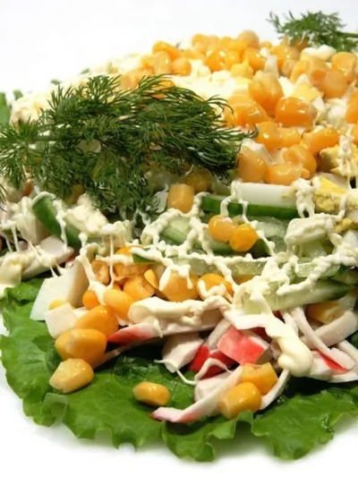 Салат из крабовых палочек и капусты