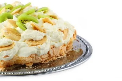 Торт безе с банановым кремом