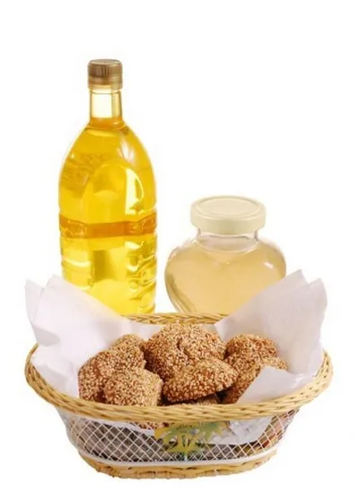 Лепешки с медом и кунжутом в сиропе