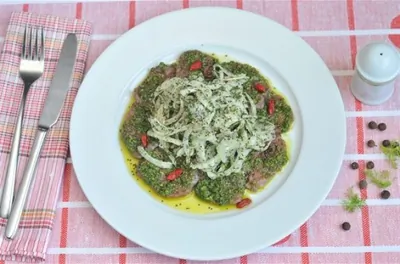 Карпаччо из маринованной телятины