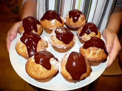 Ванильные капкейки с шоколадным кремом