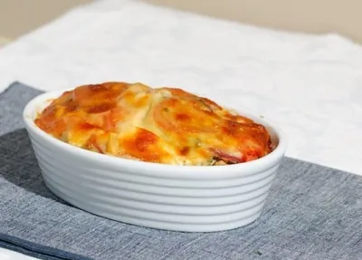 Запеканка из курицы с креветками