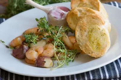 Креветки на гриле с чабрецом