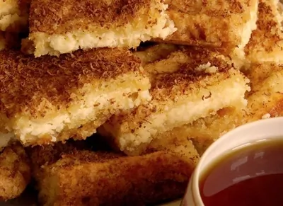 Творожный пирог с песочной крошкой