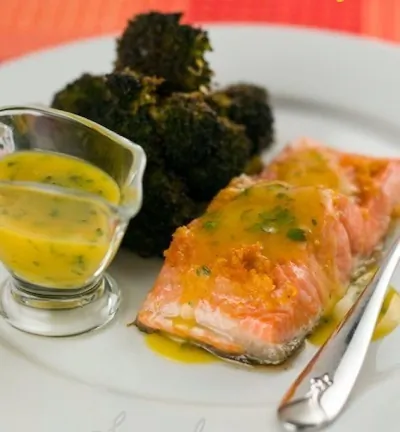 Лосось в апельсиновом соусе