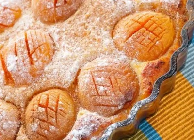 Творожный тарт с абрикосами