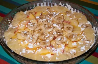 Легкий пирог с фруктами