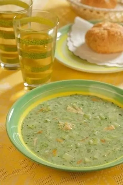 Сливочный суп со шпинатом