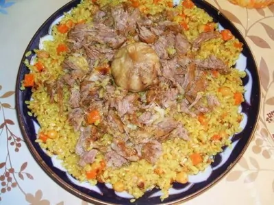 Плов с помидорами черри