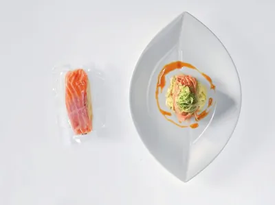 Лосось с пюре из фенхеля