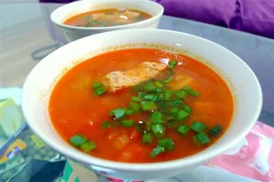 Томатный суп с говядиной