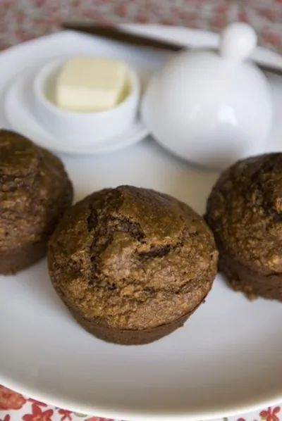 Банановые маффины с отрубями