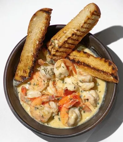 Креветки в горгонзоле